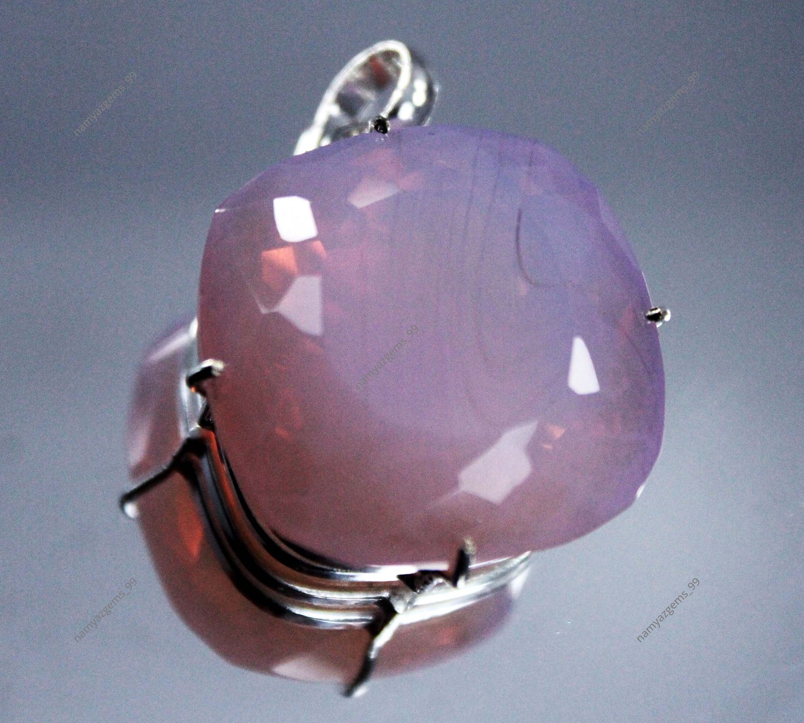 91.80 Ct Natural Pink Opal Cushion Welo Australian Certified Untreated Gemstone