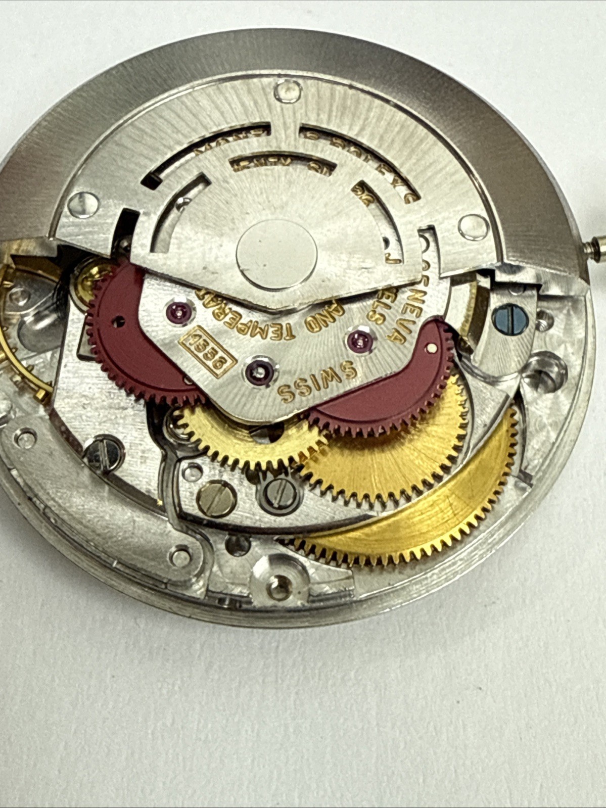 Rolex President 36 mm 1556 Non Quick Set Complete Movement, Pie Pan Dial & Crown