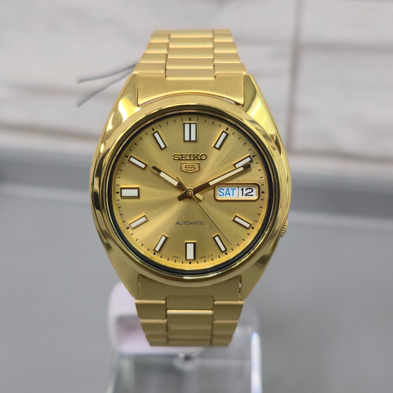 Seiko 5 Sports SNXS Series SNXS80K1 Automatic Gold Dial 37.4mm Men’s Watch