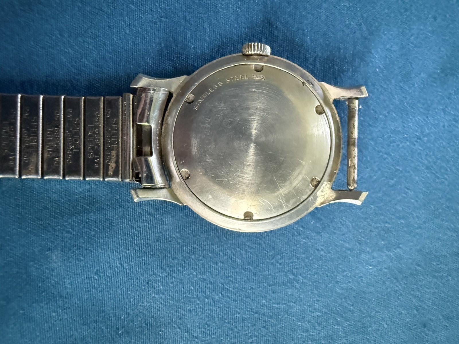 Wittnauer Vintage 1950s Manual Mechanical Watch Silver Dial Arabic 16mm Band