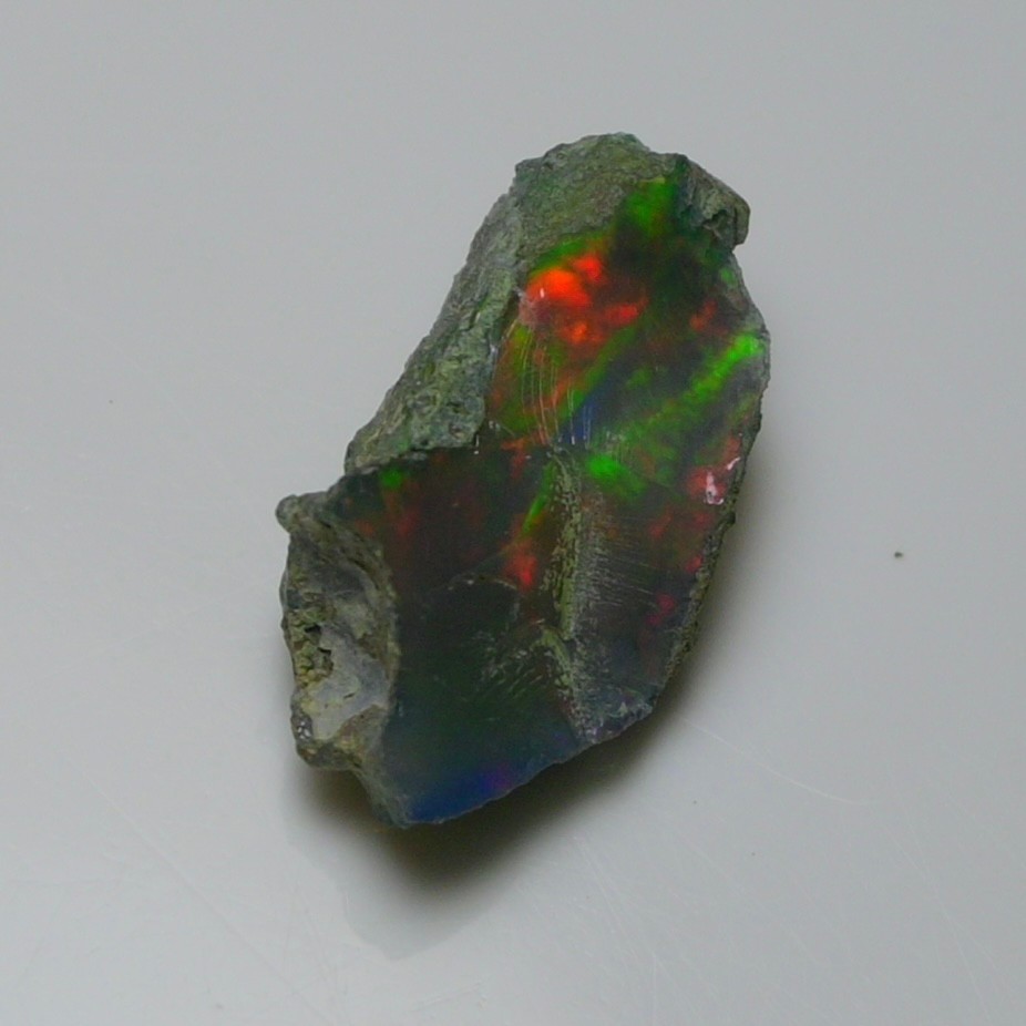 Jewelry Grade Black Opal Rough 6.45 Cts, Natural Ethiopian Raw, Neon Fire Opal