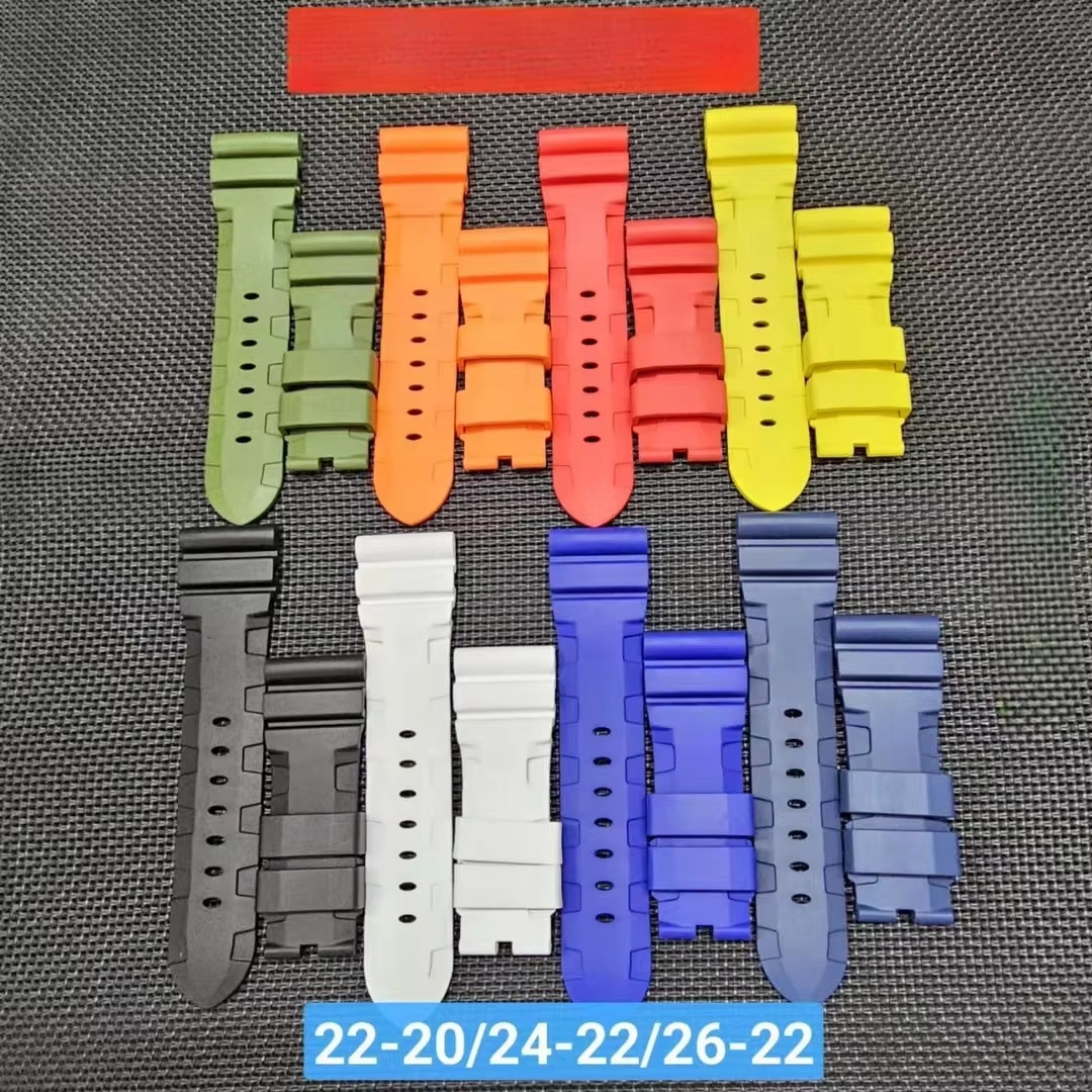 22 24mm 26mm FKM Rubber Watch Band Strap Fits Panerai Luminor Submersible Marina