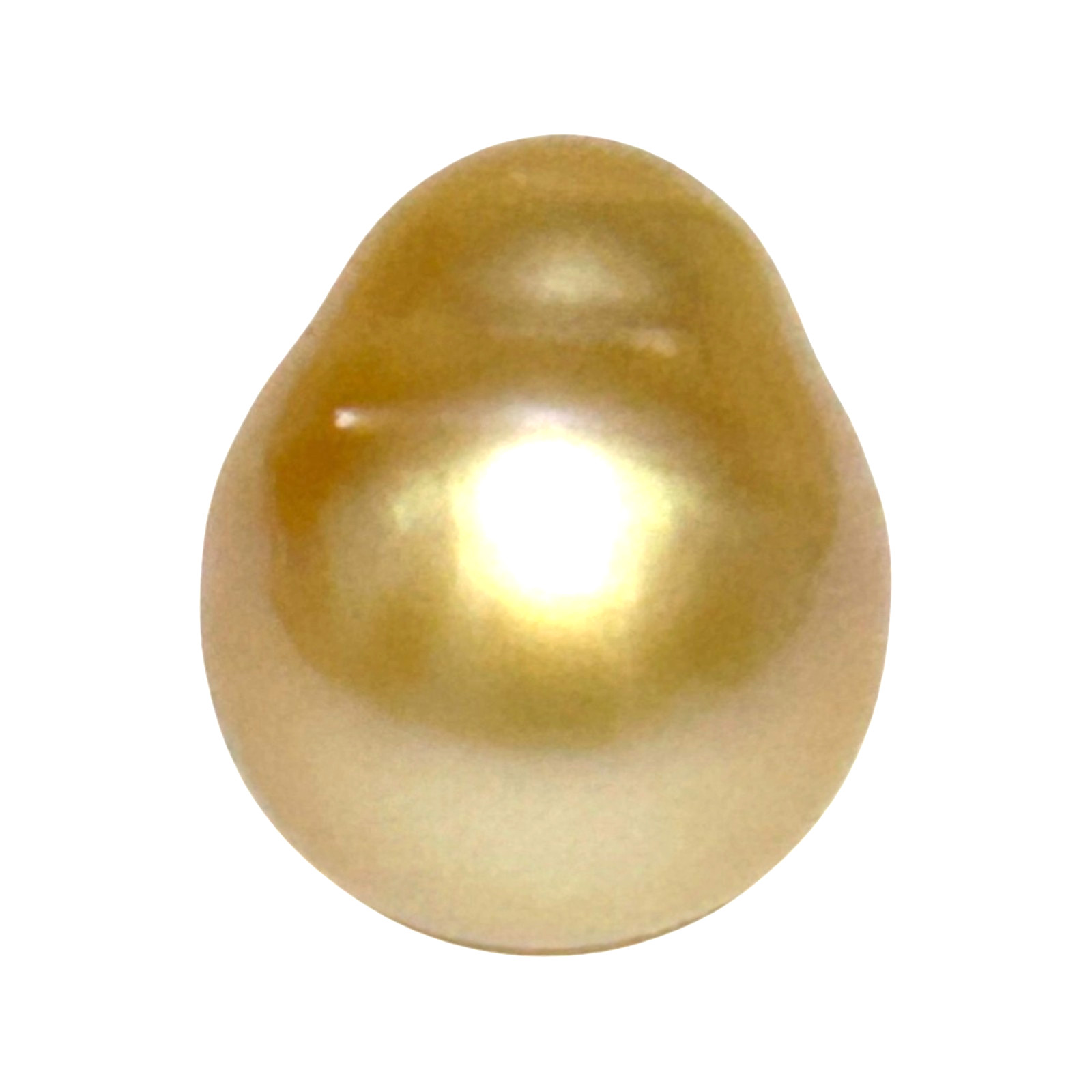 Gorgeous 14.3 x 17mm 23.3 Carats Philippines South Sea Pearl – Rich Gold Oval