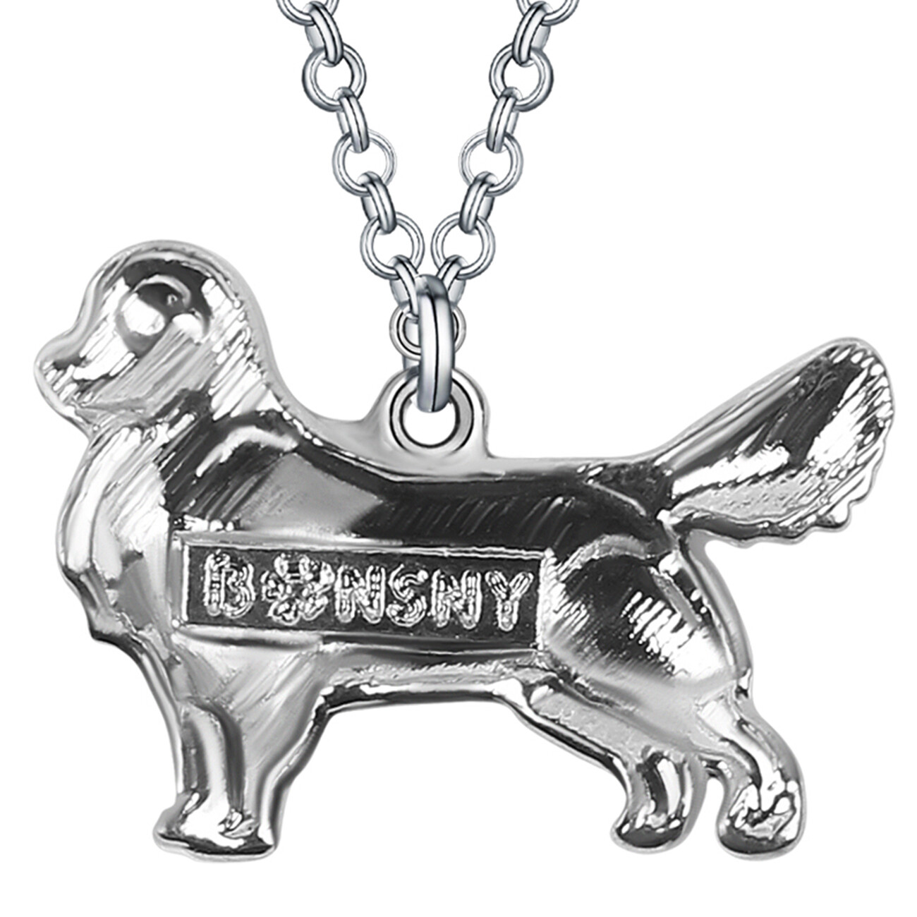 Enamel Alloy Golden Retriever Dog Necklace Pendant Pets Jewelry Charms Gifts