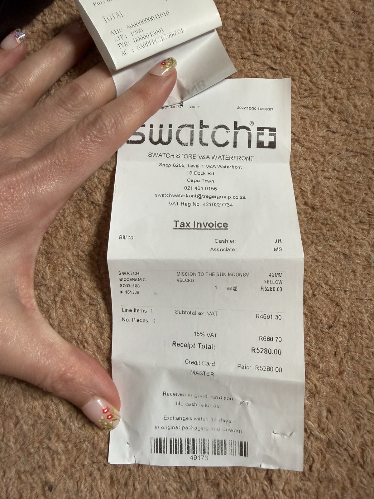 OMEGA x Swatch MoonSwatch Mission to the Sun Chronograph Quartz Box & Manual