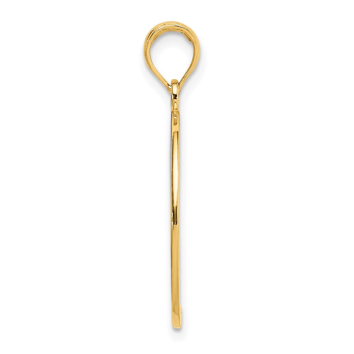 14k Yellow Gold w/Rhodium You Are My Sunshine w/Cut-Out Sun Pendant
