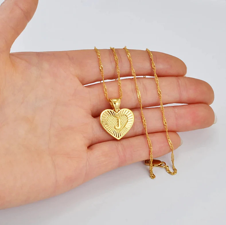 Initial Heart Necklace