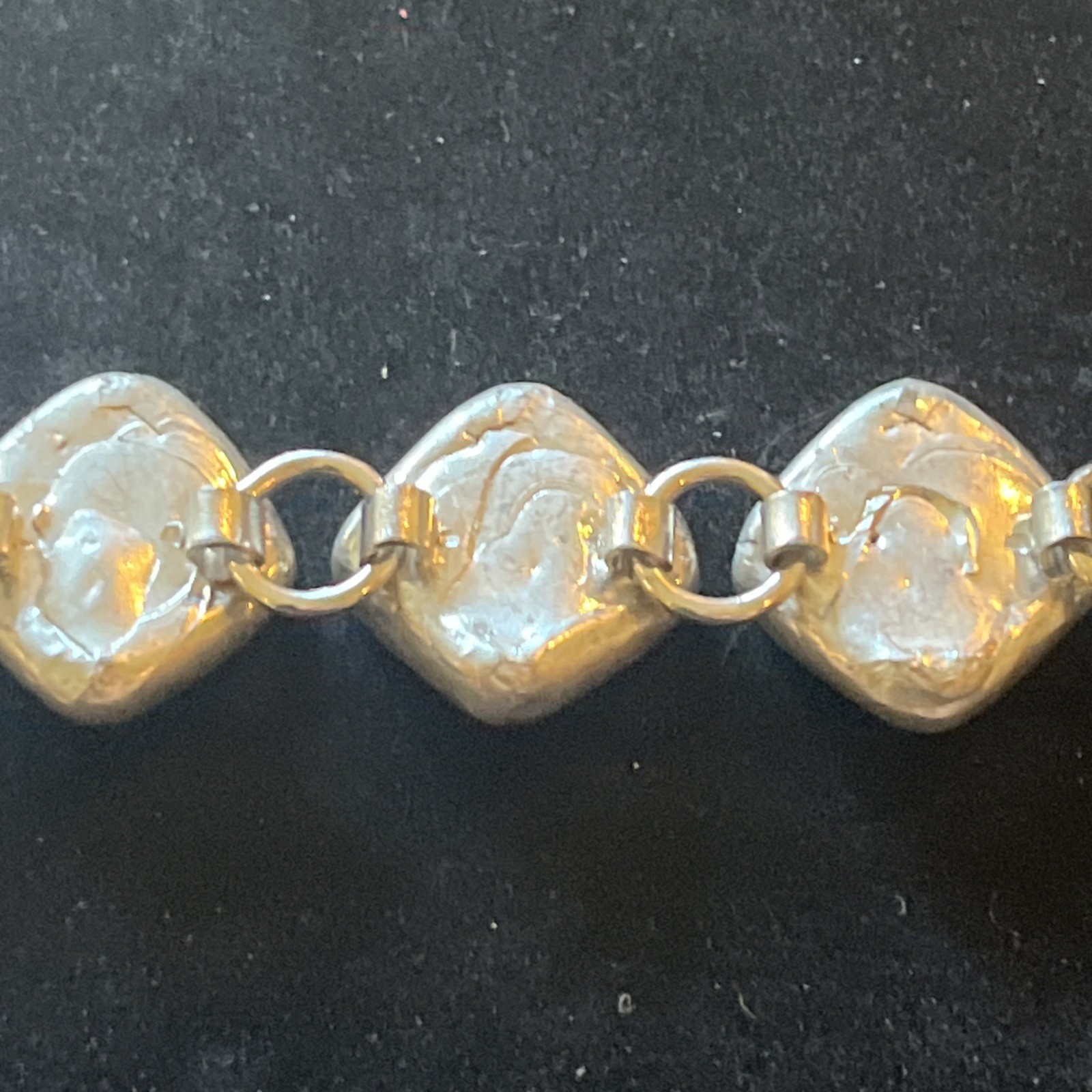 Vtg Spode Fleur De Lis Copeland Bracelet Sterling Silver Ceramic Blue White Rare