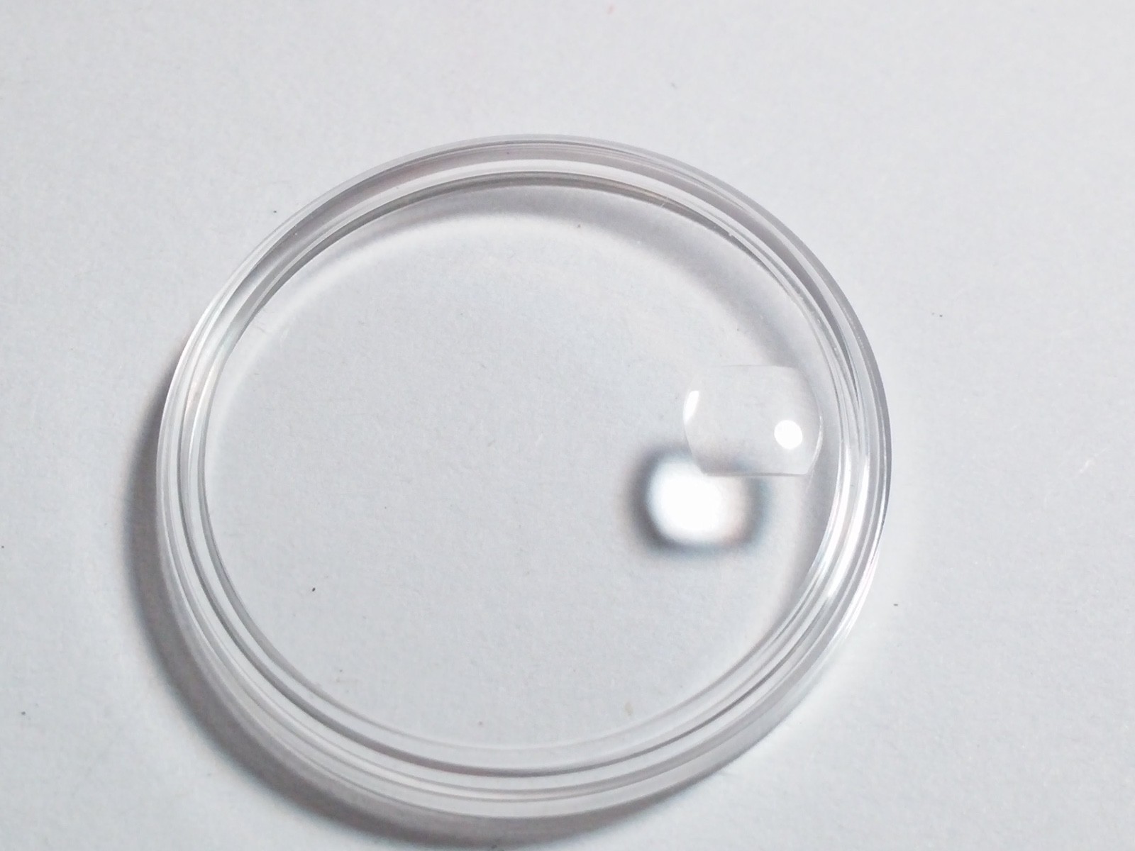 Unbranded crystal to fit R 25-215. 21.5mm, plastic with magnifier/date window