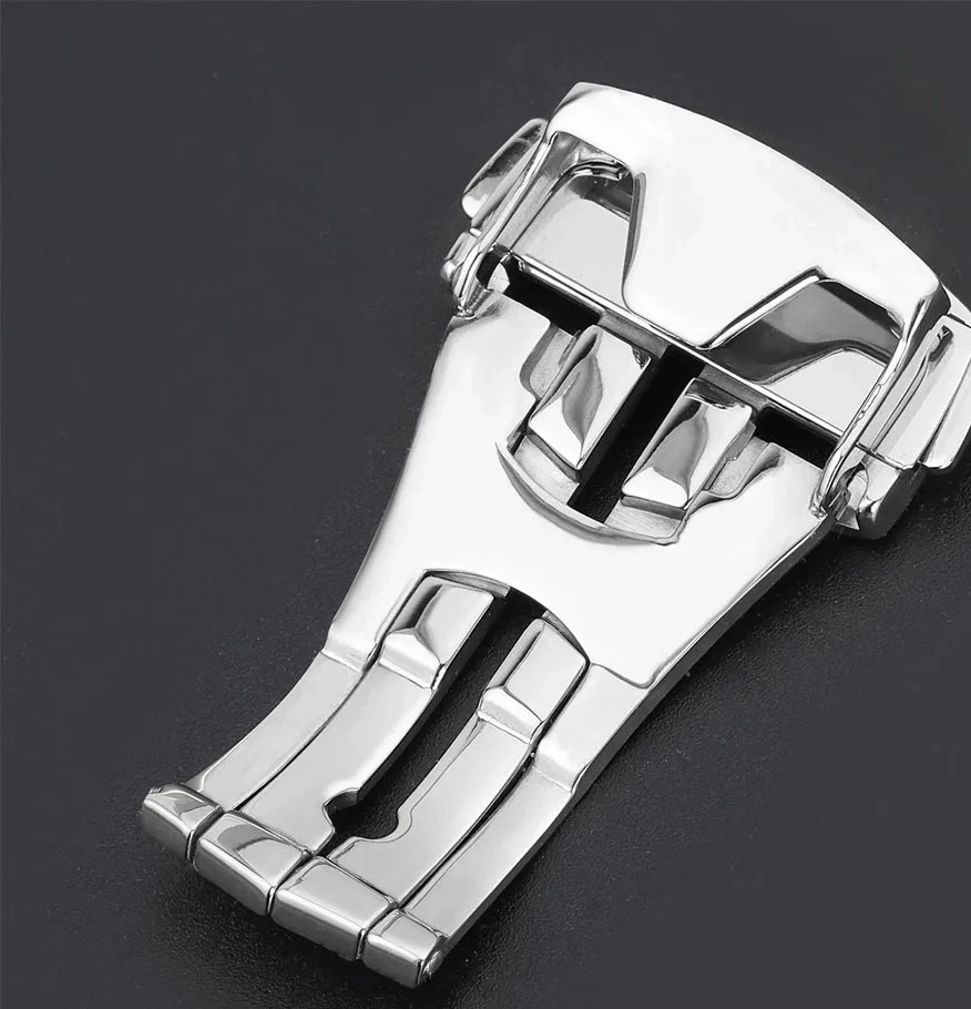 18mm 20mm Stainless Steel Deployment Watch Clasp Single Fold Deployant Buckle