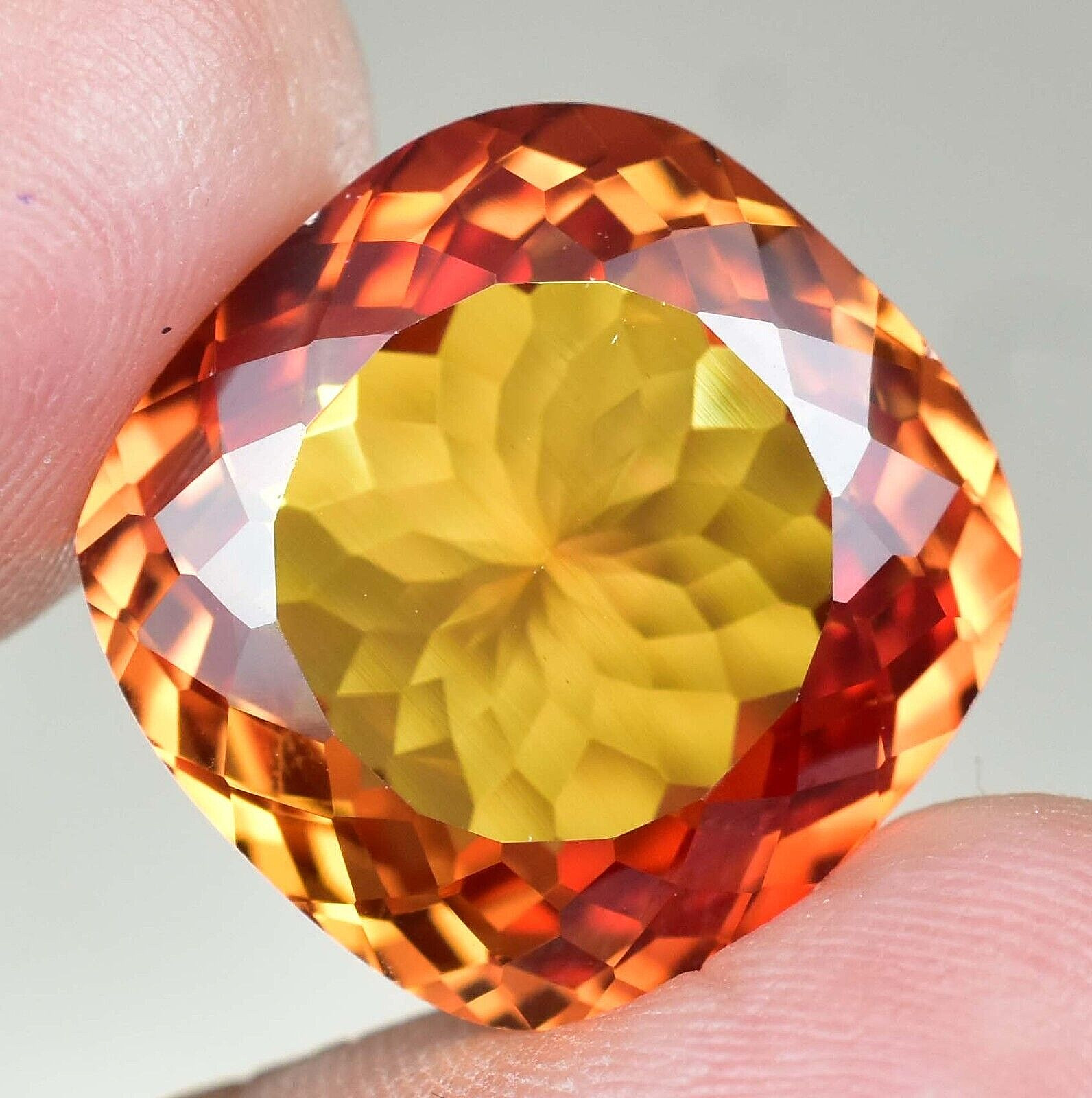 FLAWLESS Natural Imperial Topaz 27.10 Ct Cushion Certified Untreated Gemstone