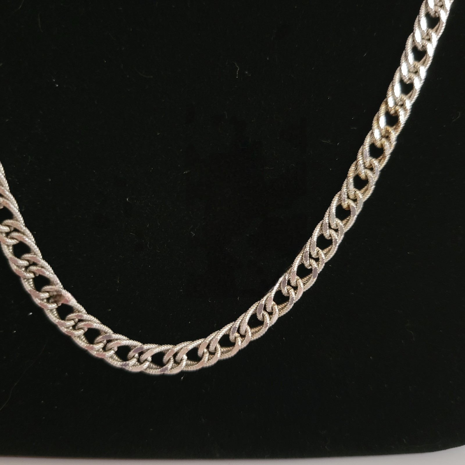 ROGE’T TM 30″ Silver Tone Textured Chain Necklace Roget Signed Men’s or Women’s