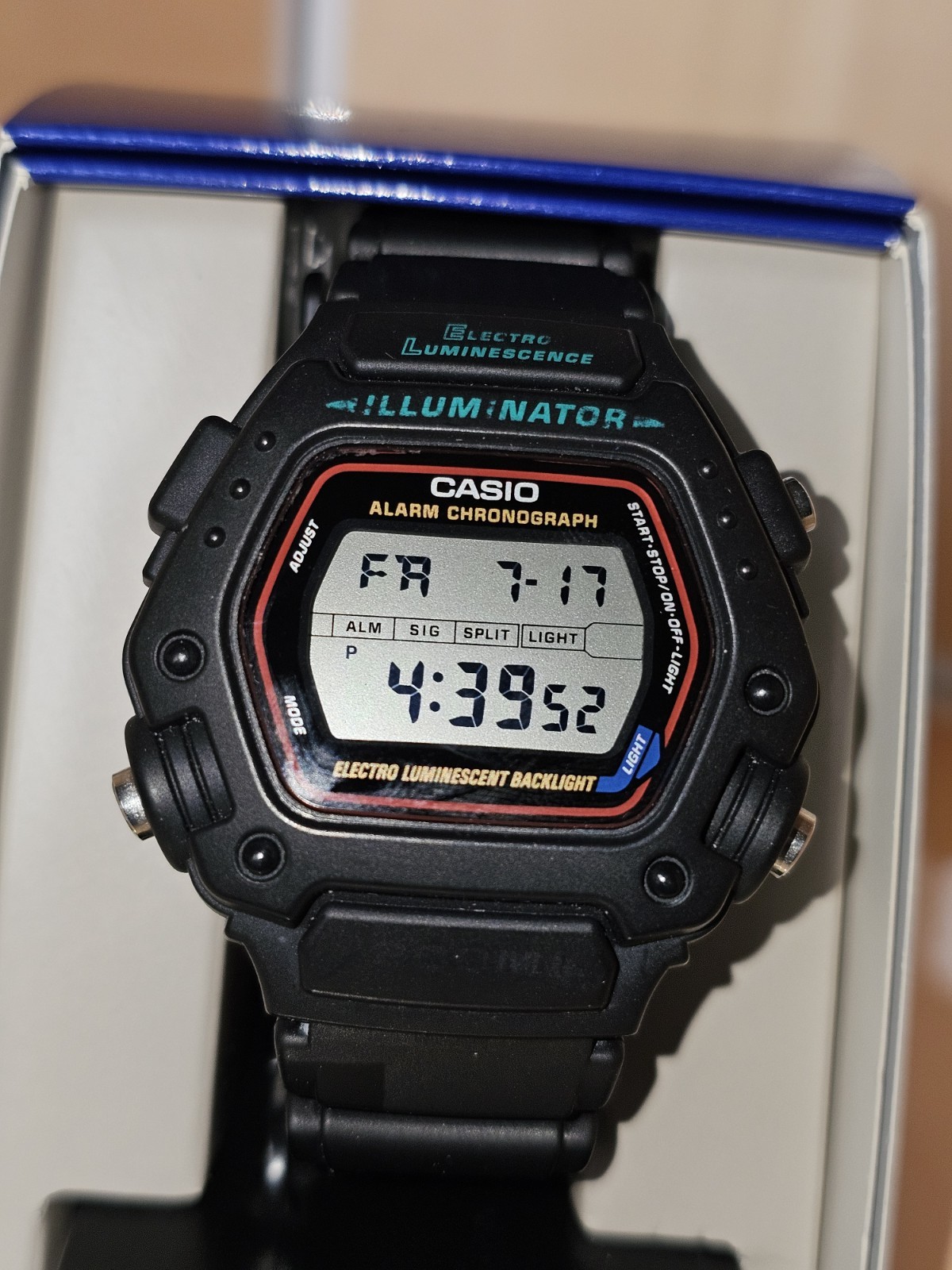 Casio Illuminator Digital Quartz Alarm Chronograph Backlight Black Resin