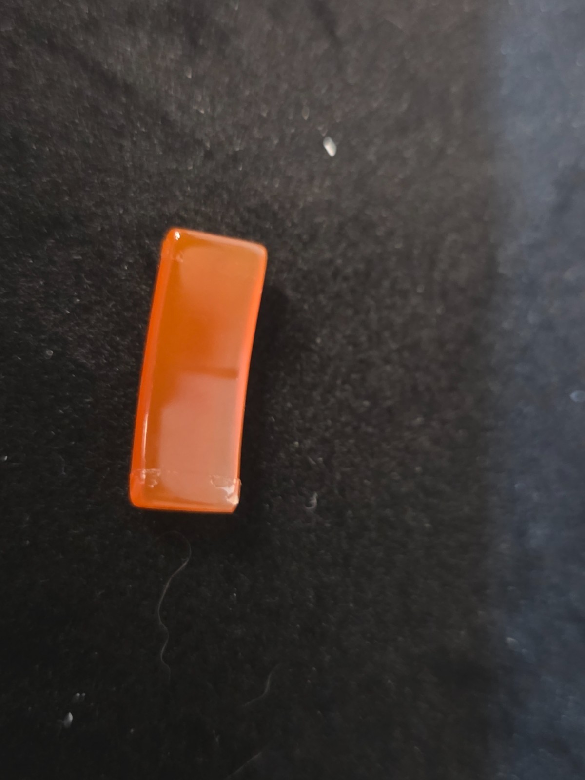 Vintage Orange Carnelian Agate Cabochon Rectangle Stone Panels lot of 6