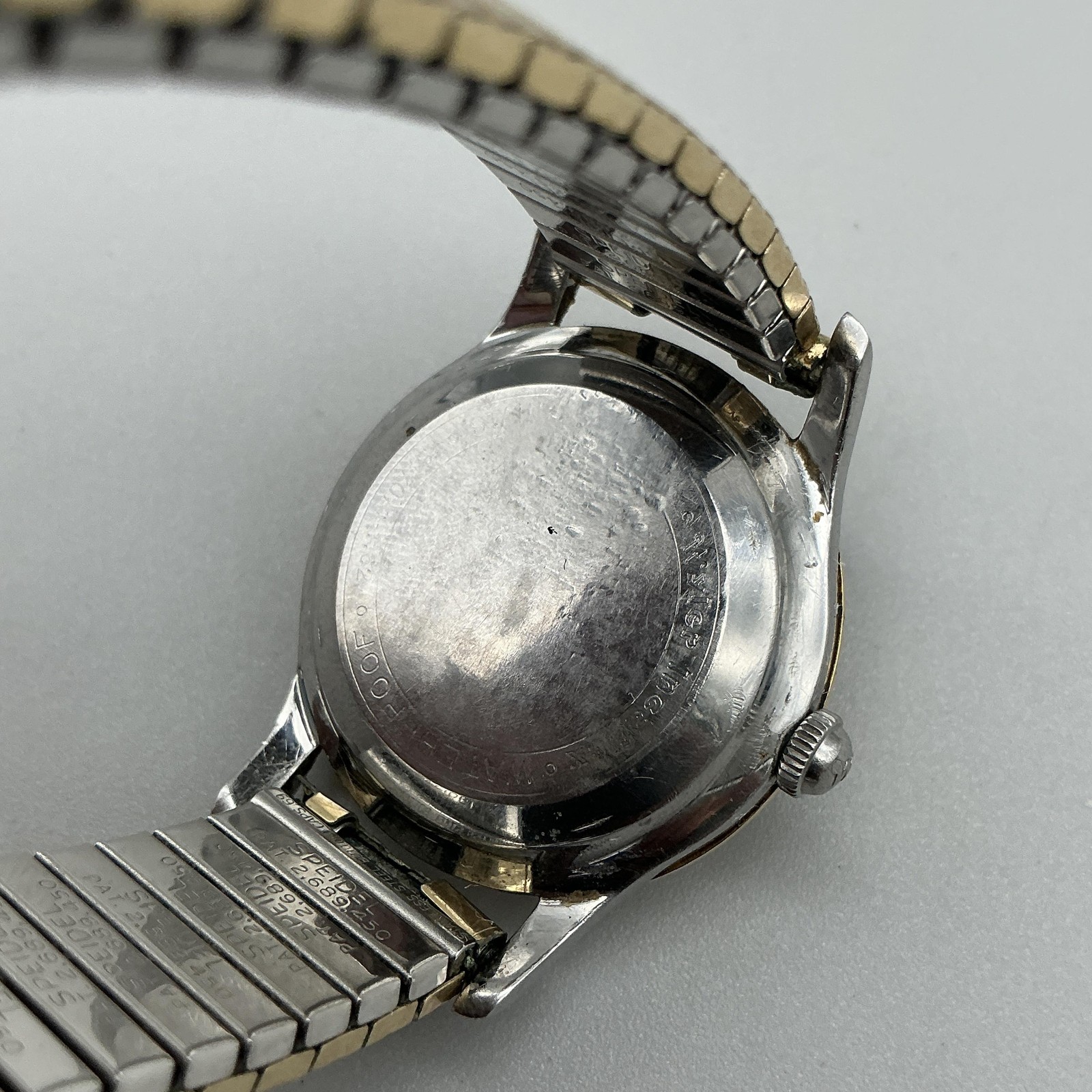 Vintage Wyler Mens Watch 32mm Two Tone Incaflex Dynawind Manual Wind