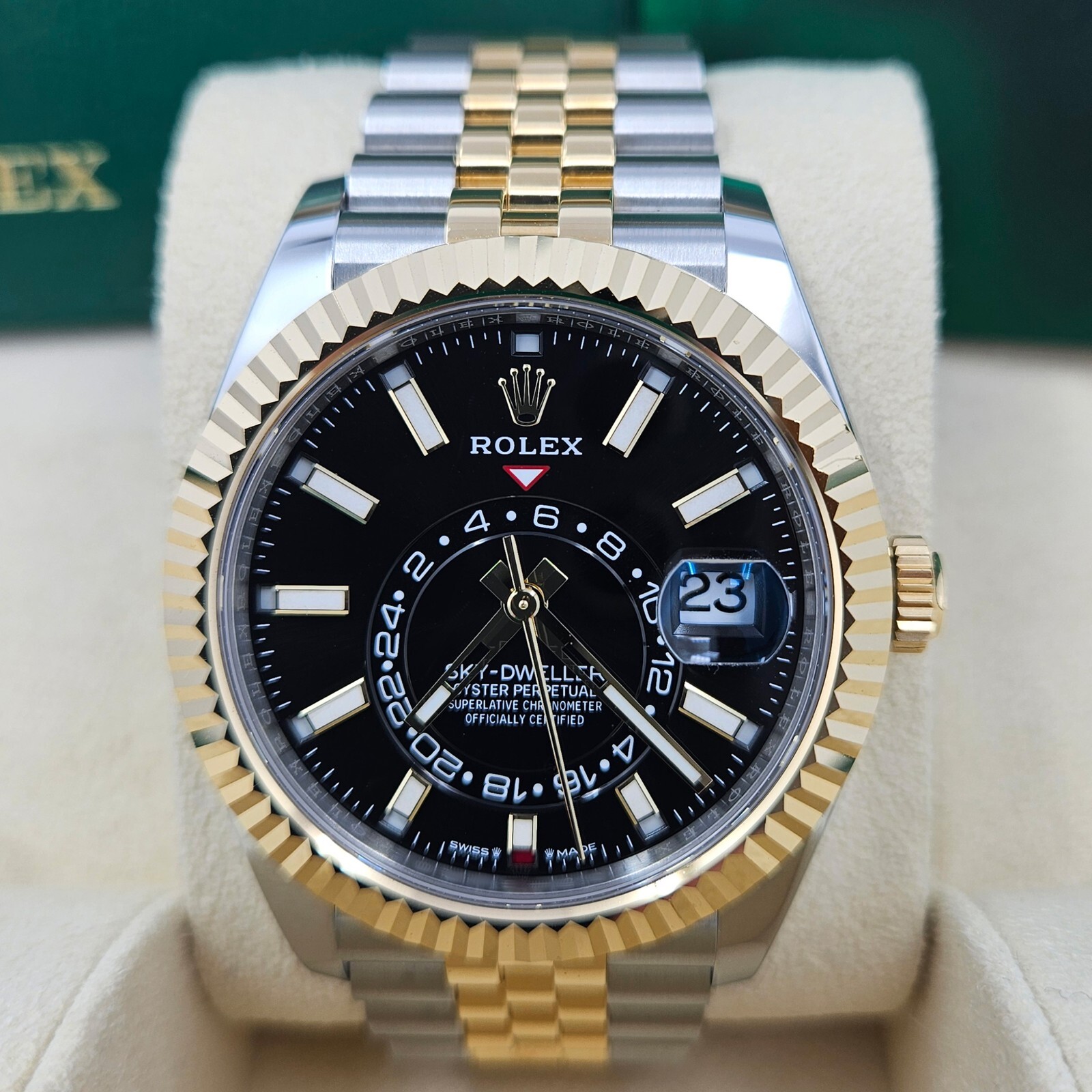 Rolex Sky-Dweller 42mm, Black Dial, Jubilee Two-Tone 336933-0004 Mint 2023