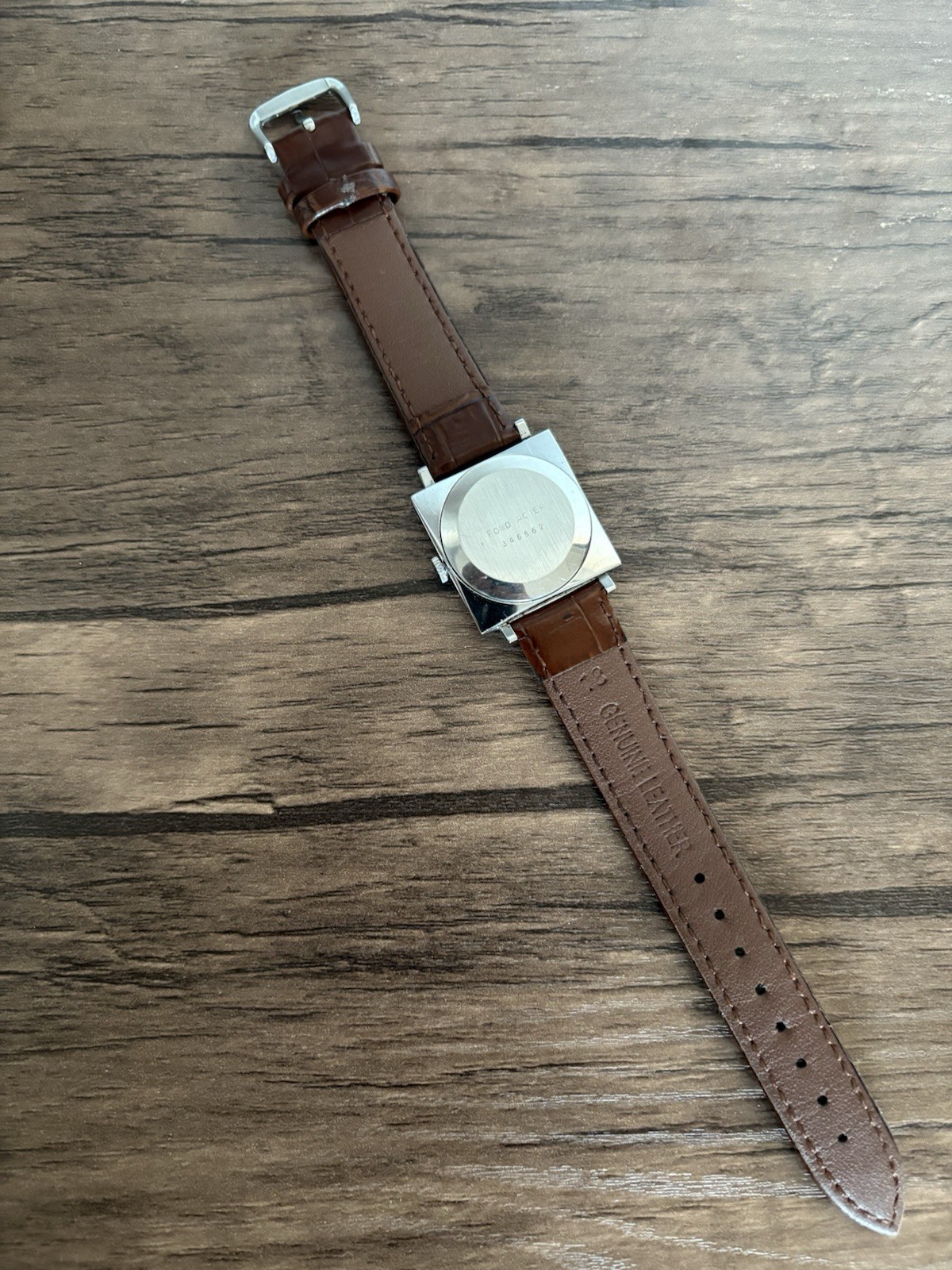 Vintage Yema Automatic Arabic Date Textured Dial Square 29mm Swiss