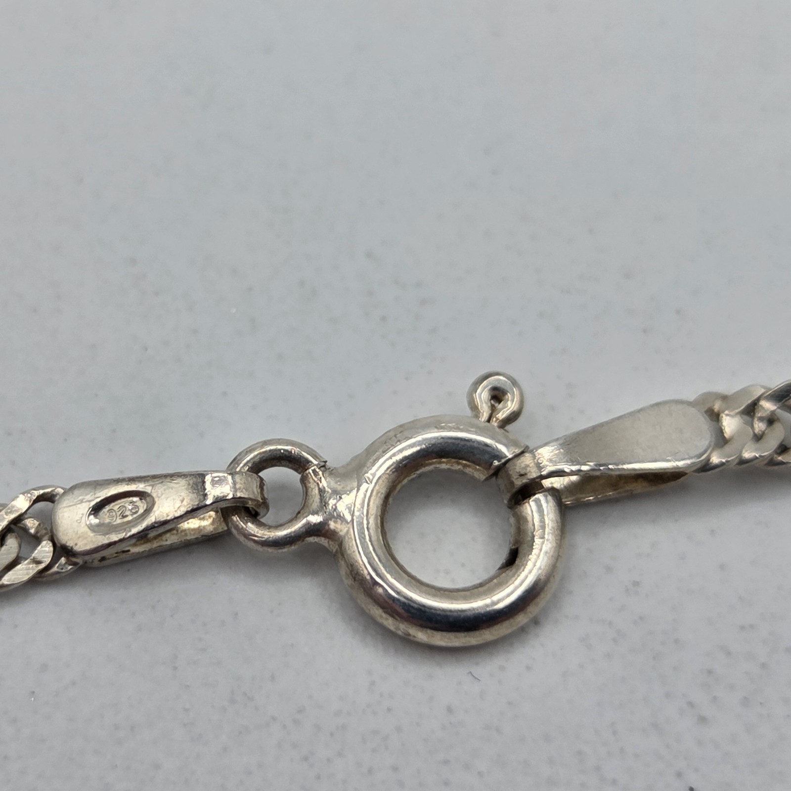 Vtg IBB Italy 925 Sterling Silver Singapore Twist Chain Anklet Bracelet 8.5″