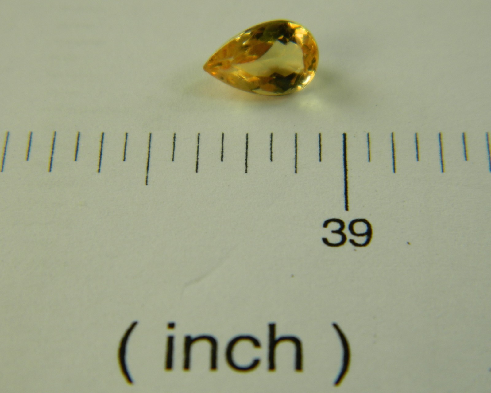 Imperial Topaz 1.12 Ct Clarity VVS Pear Cut Natural Golden Brazil I215