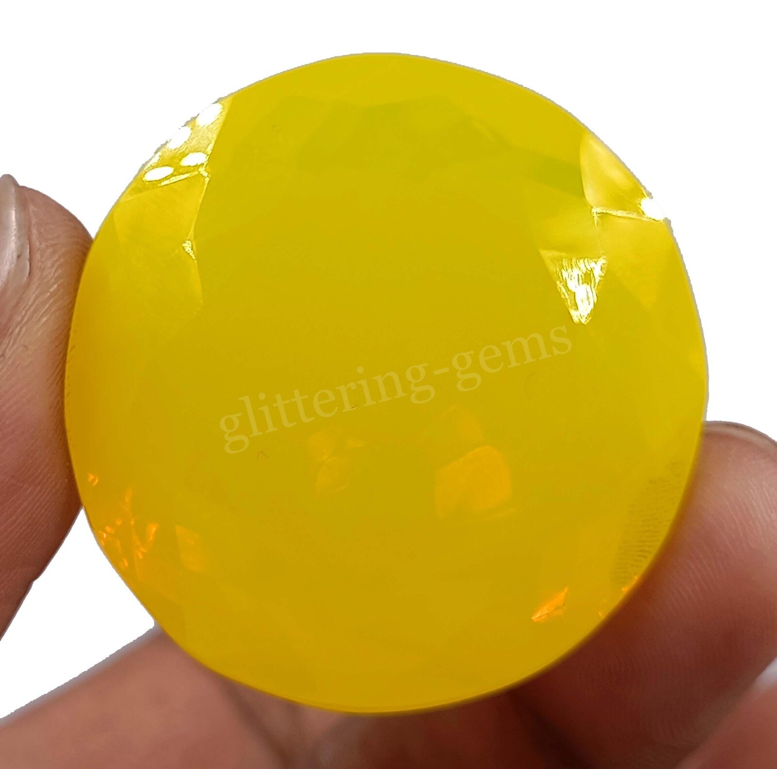 IGL Oval Cut Natural Ethiopia YELLOW Color Opal 144 Ct Loose Gemstone 25F