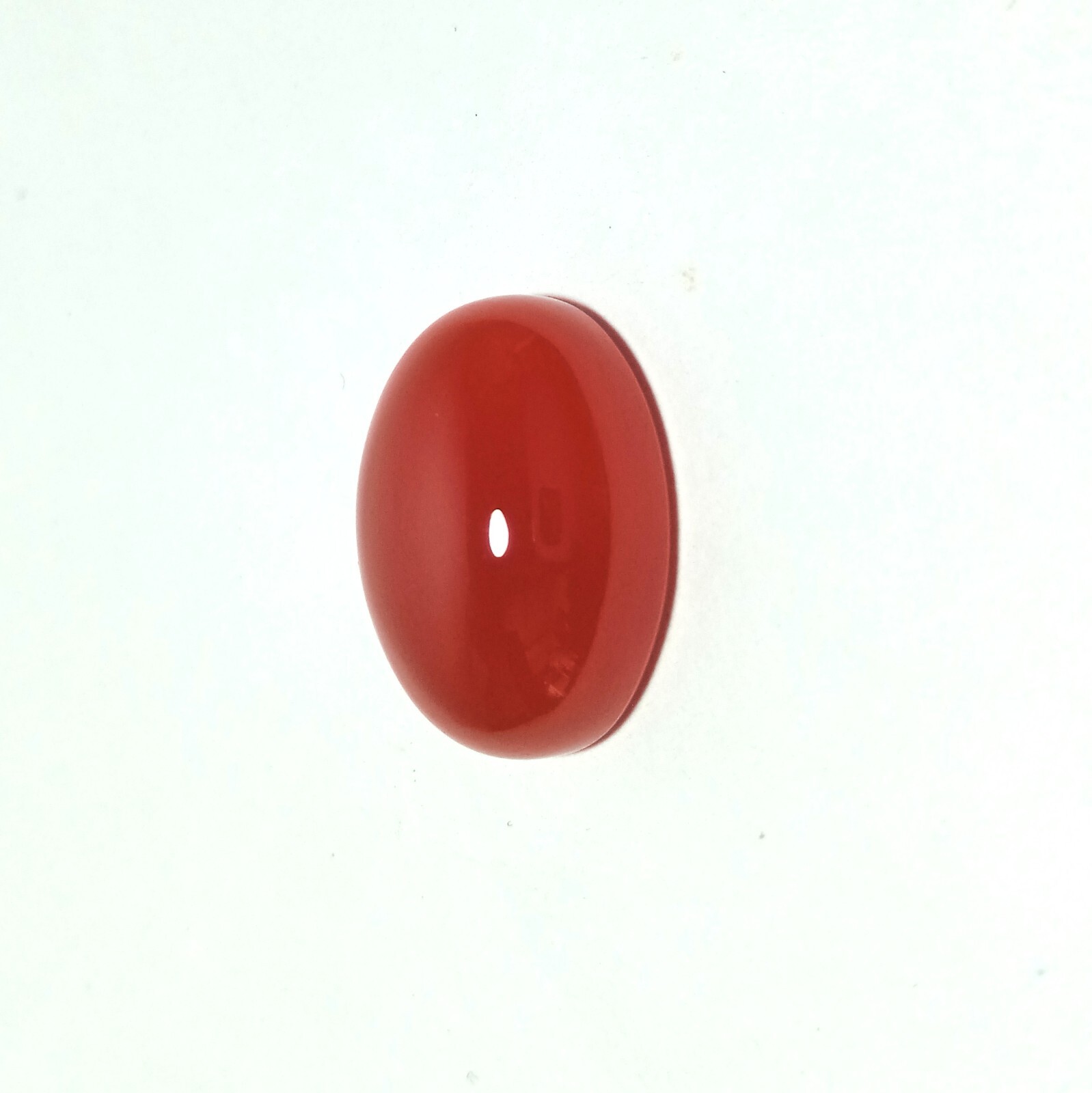 12.5 Carat 18×13.3×7 MM Natural Orange Onyx Oval Shape Cabochon Gemstone