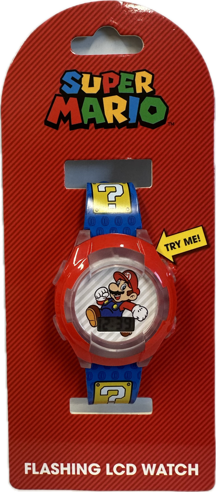 Watch – Nintendo Super Mario – White Wristwatch Digital Flashing LCD Lights Boys