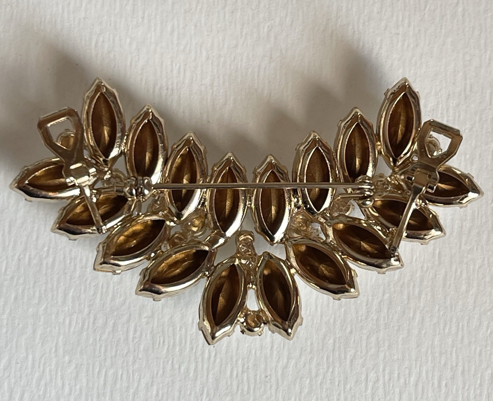 Cabi Convertible Rhinestone Necklace Brooch Bracelets Laurel Wreath Goldtone 16”