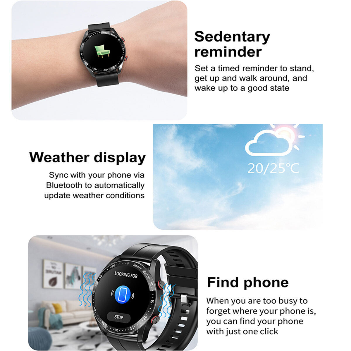 Smart Watch For Men Women Waterproof Smartwatch Bluetooth For iPhone Samsung