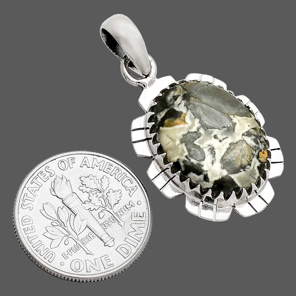 Natural Maligano Jasper – Indonesia 925 Sterling Silver Pendant Jewelry P-1347