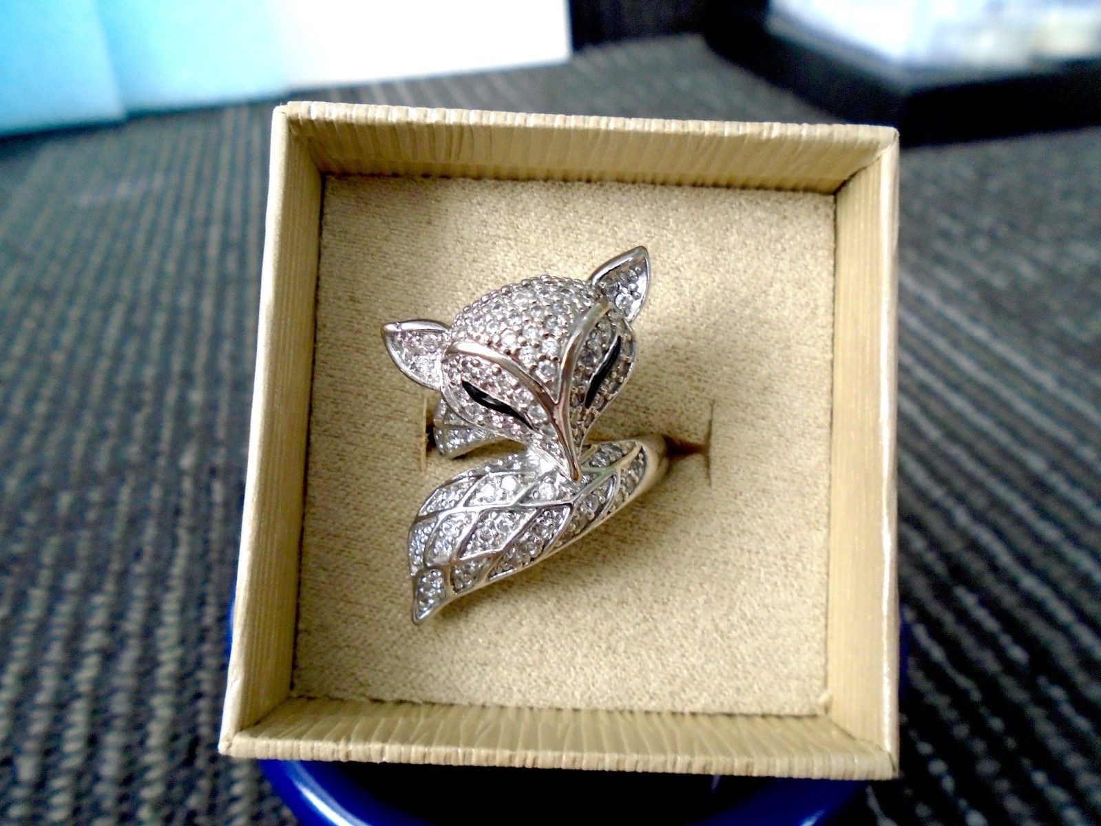 Silver Fox Tail Ring