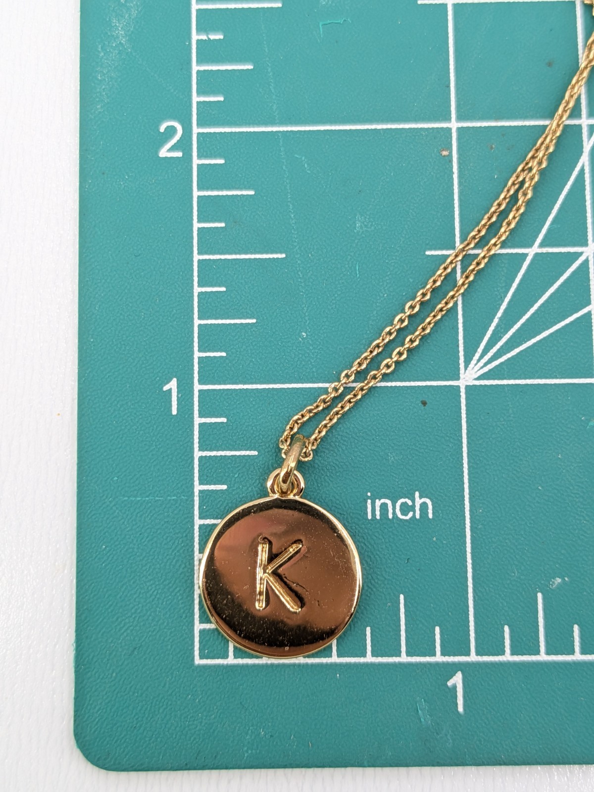 Kate Spade Necklace K Initial One In A Million 12K Gold Plated 17-20in Pendant