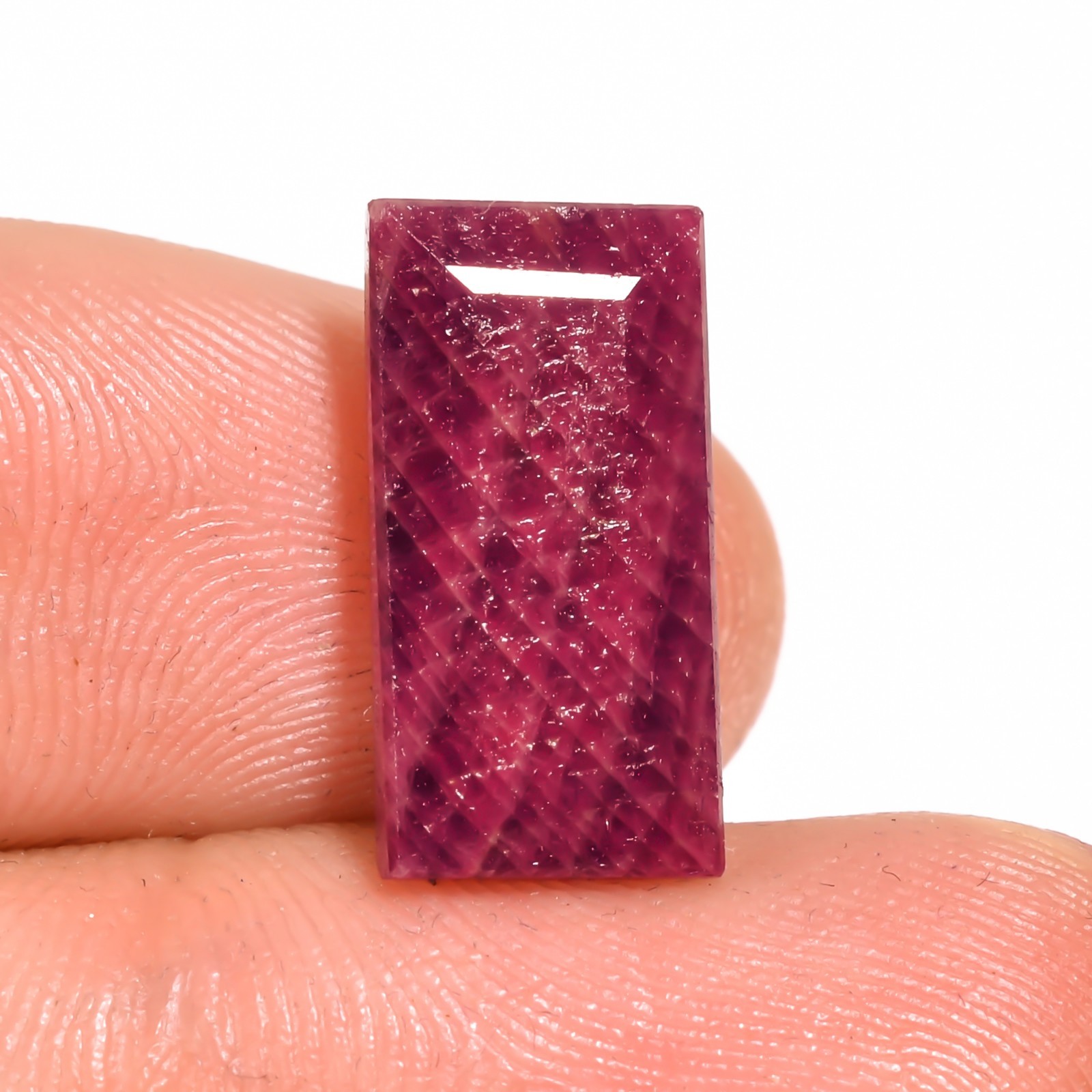8.45 CT Natural Red RUBY Precious Octagon Cut Quality Gemstone 7x15x4 mm TP479