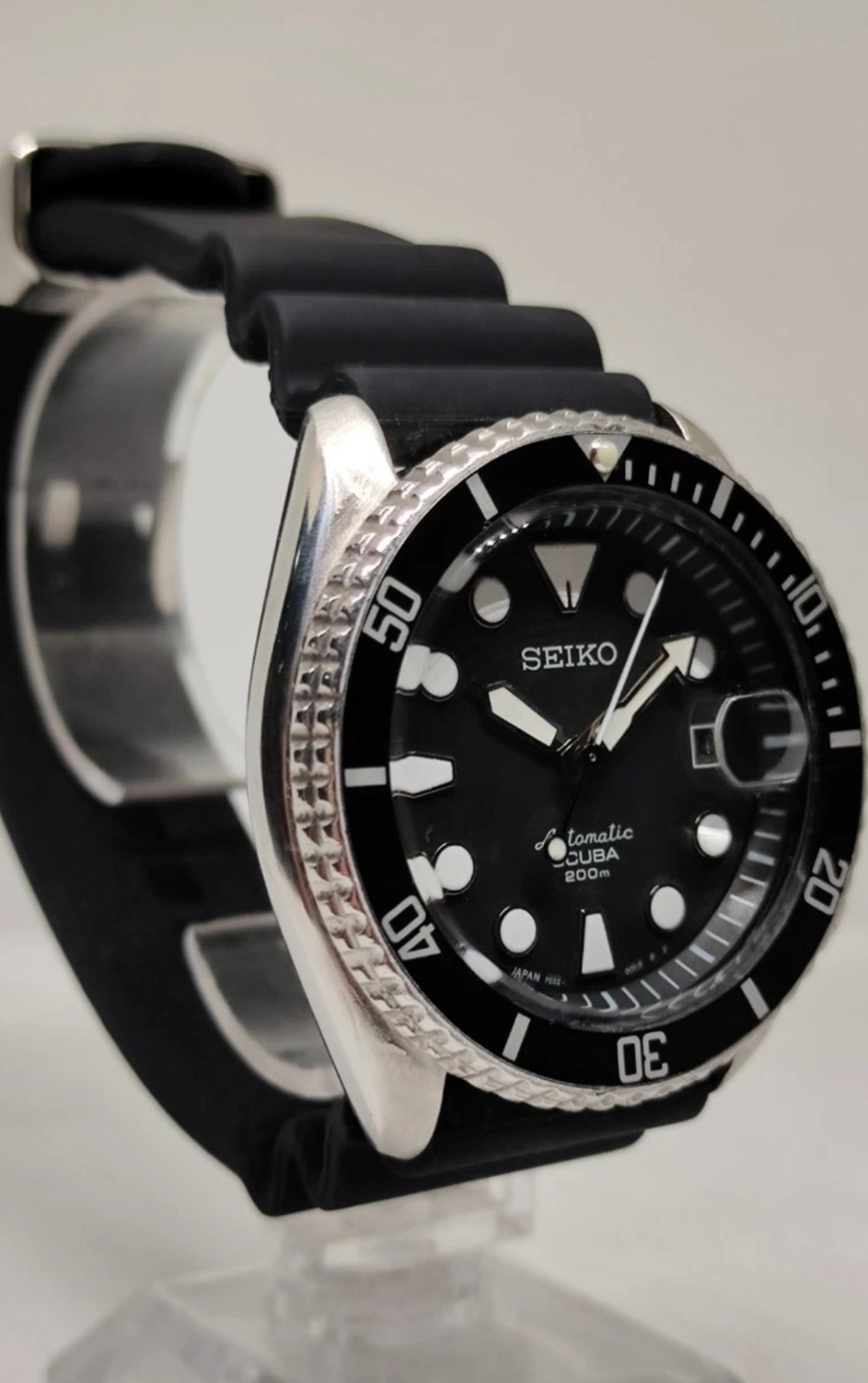 BEAUTIFUL SEIKO DIVERS 7002-700A BLACK SUMO DIAL AUTOMATIC MENS WATCH 9D0550