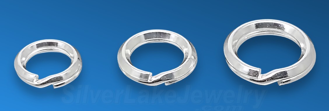 925 Sterling Silver Split Rings 5/6/7mm Mini Keyring Bail Attach Charms Pendants