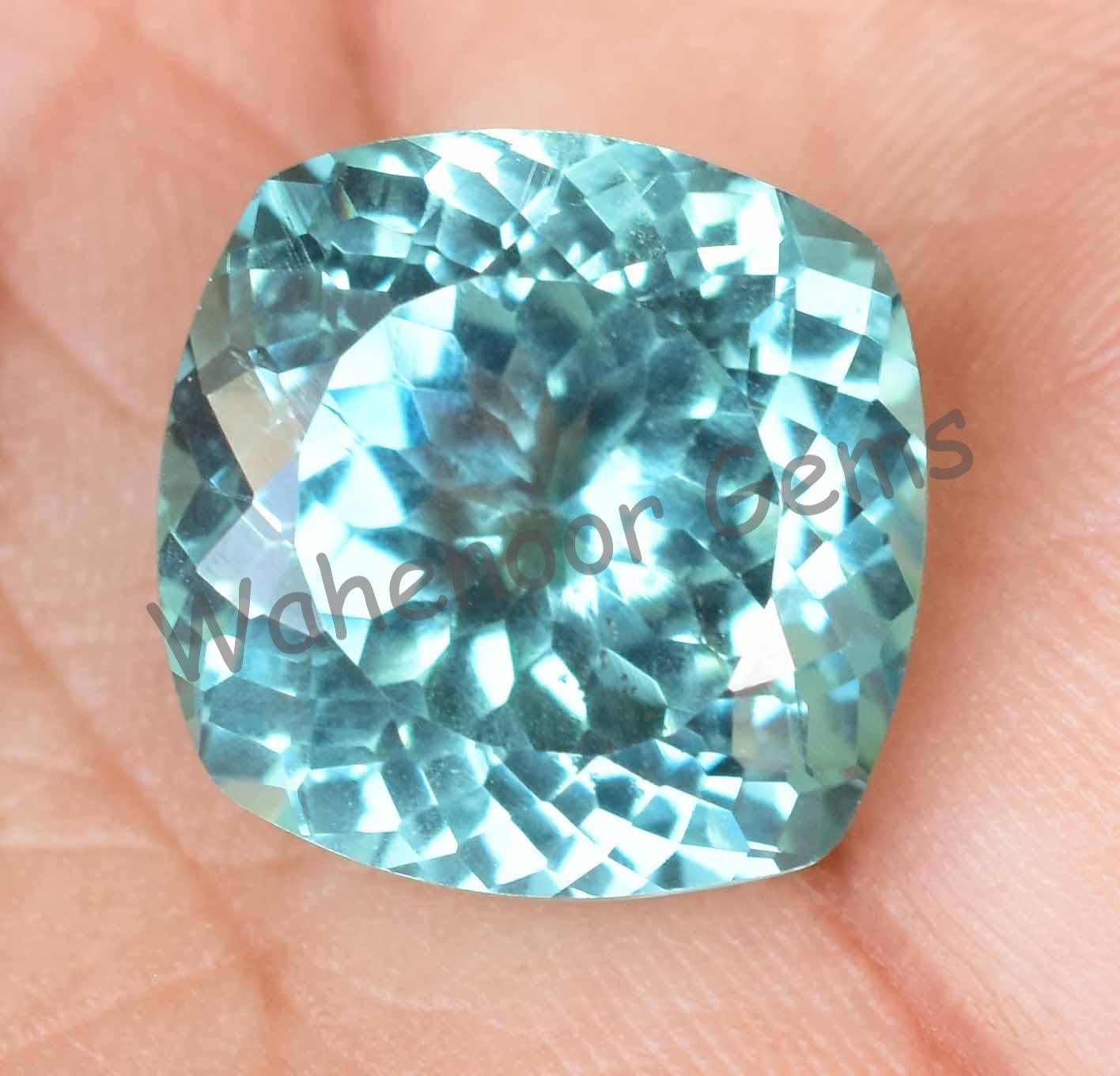 Natural Bi-Color Parti Sapphire 20.00 Ct CERTIFIED Cushion Rare Loose Gemstone