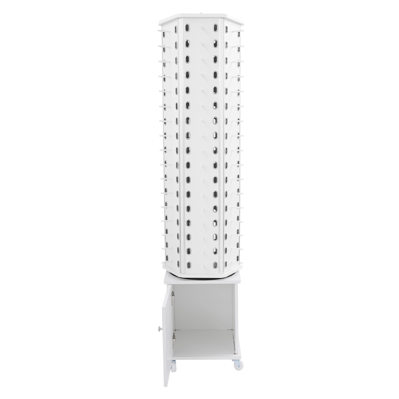 360° Rotating Eyeglass Display Rack 102 Pairs Storage Rack With Wheels For Store