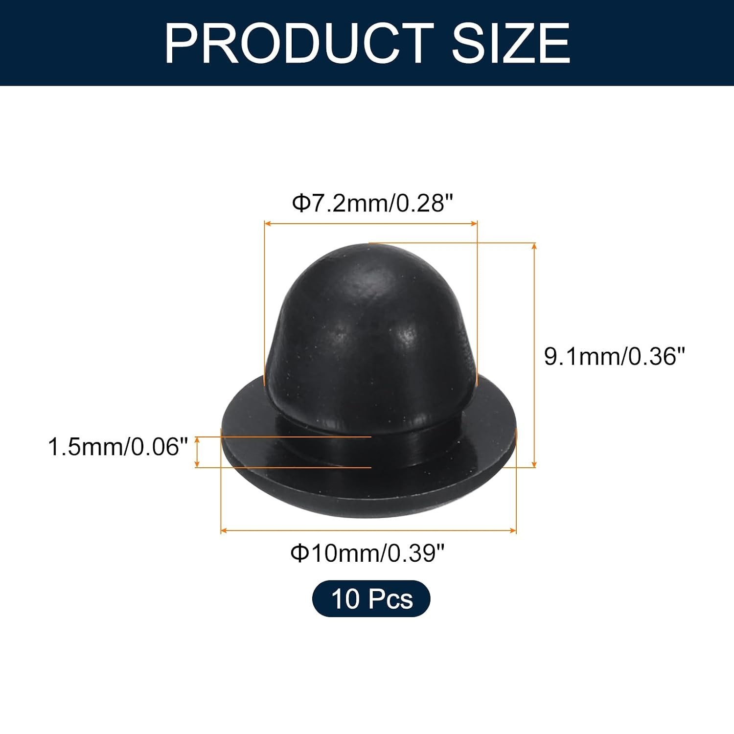 10pcs Silicone Hole Plugs 1/4 Inch Waterproof Dustproof Seal Locking Fit 6mm