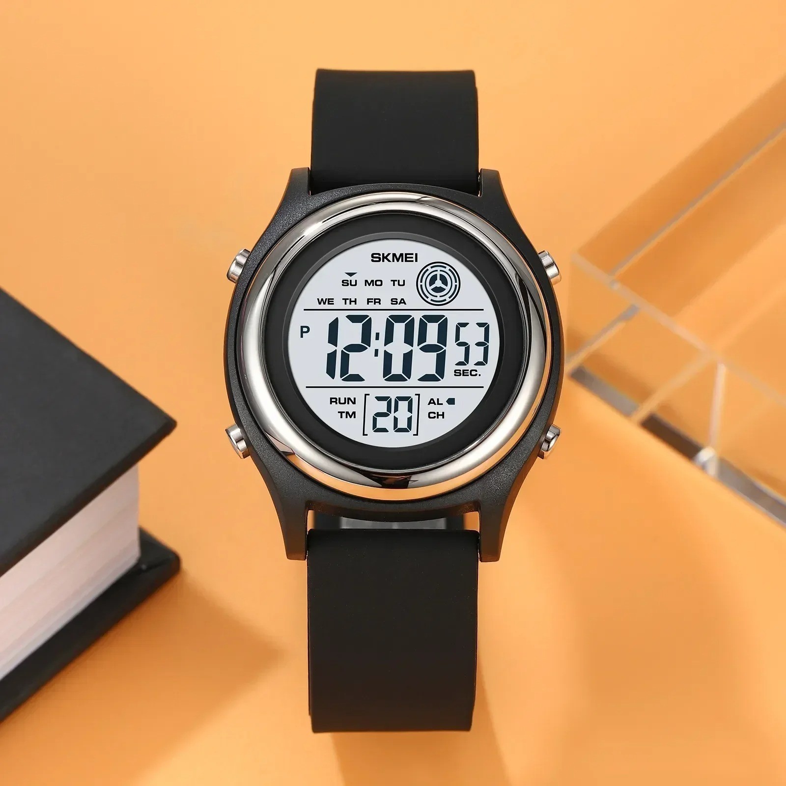 SKMEI Women’s Digital Sport Watch Waterproof Shockproof LED Alarm Silicone