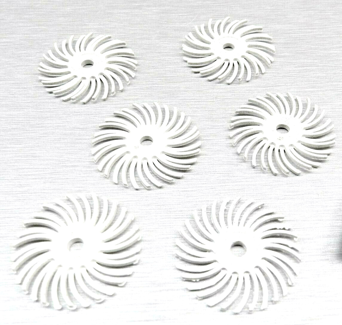 3M Radial Bristle Discs 1″ WHITE 120 Grit 3M Bristle Brush # 27613 Pack of 6