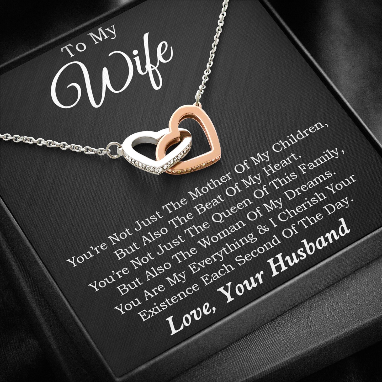 To My Wife Necklace, Mother’s Day Gift from Husband, Wife Birthday Gift