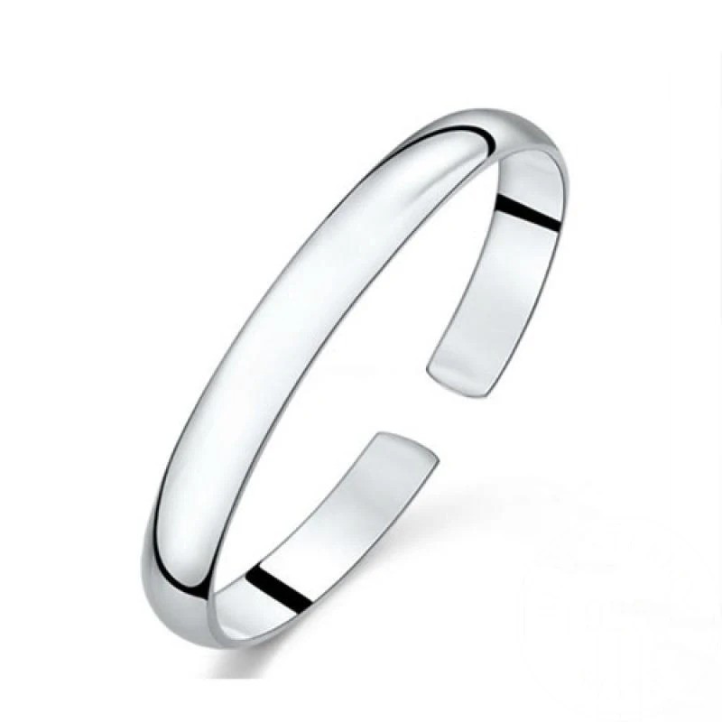 999 Sterling Silver Cuff Bracelet Women Retro Bangles Wedding Jewelry