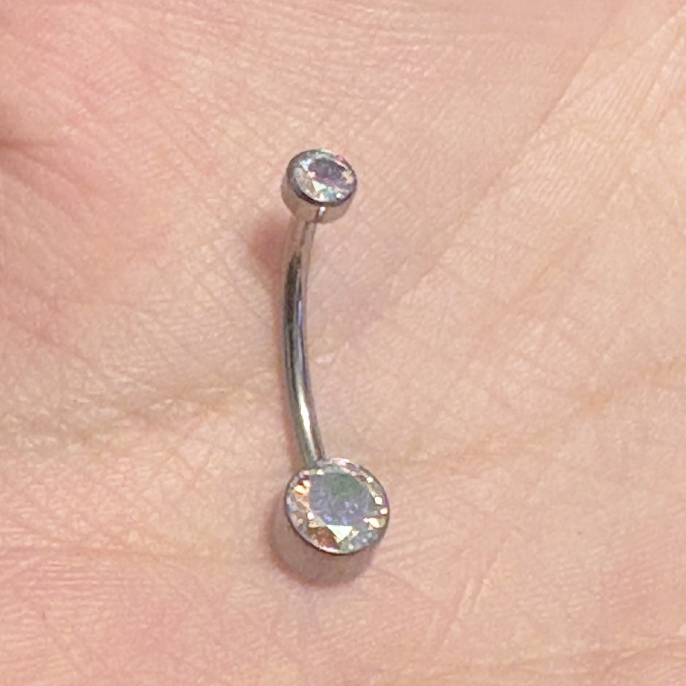 Less Than a GRAM G 23 TITANIUM F 136 Most Beautiful AAA CZs CHRISTINA Barbell.