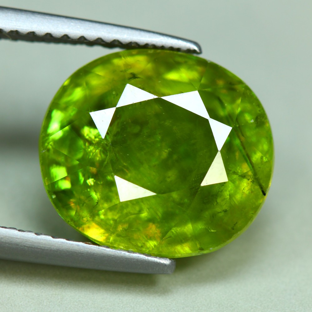 7.36 Cts_Excellent Sparkling_100 % Natural Unheated Titanite Green Sphene