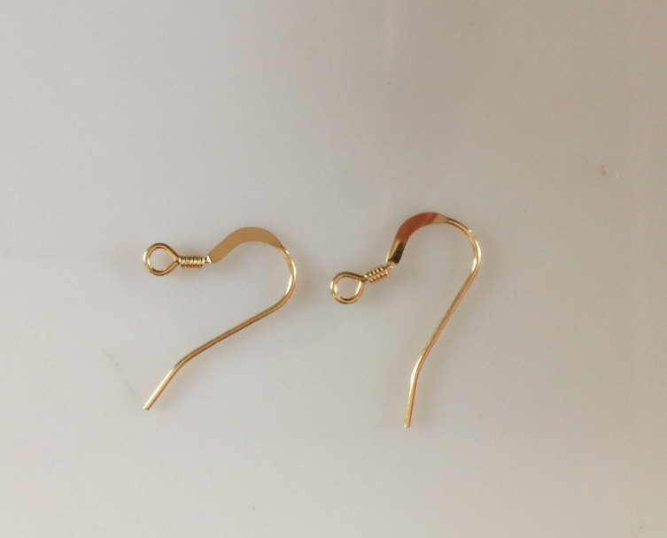 14k Gold Filled French Ear Wire Hook Earring Findings DIY 2Pairs/4pcs A1