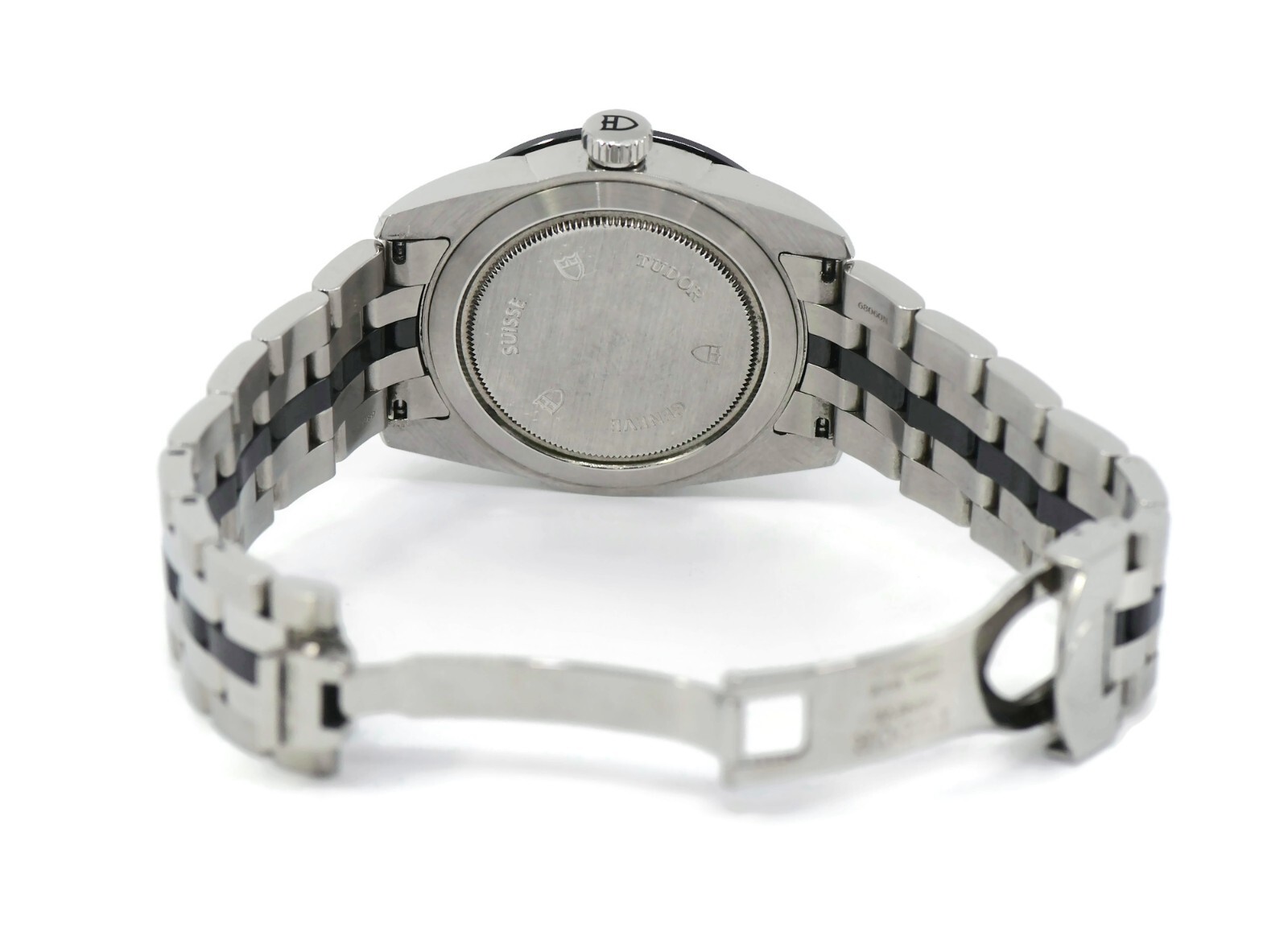 Tudor Glamour Day-Date Diamond Stainless Steel Watch 56010N