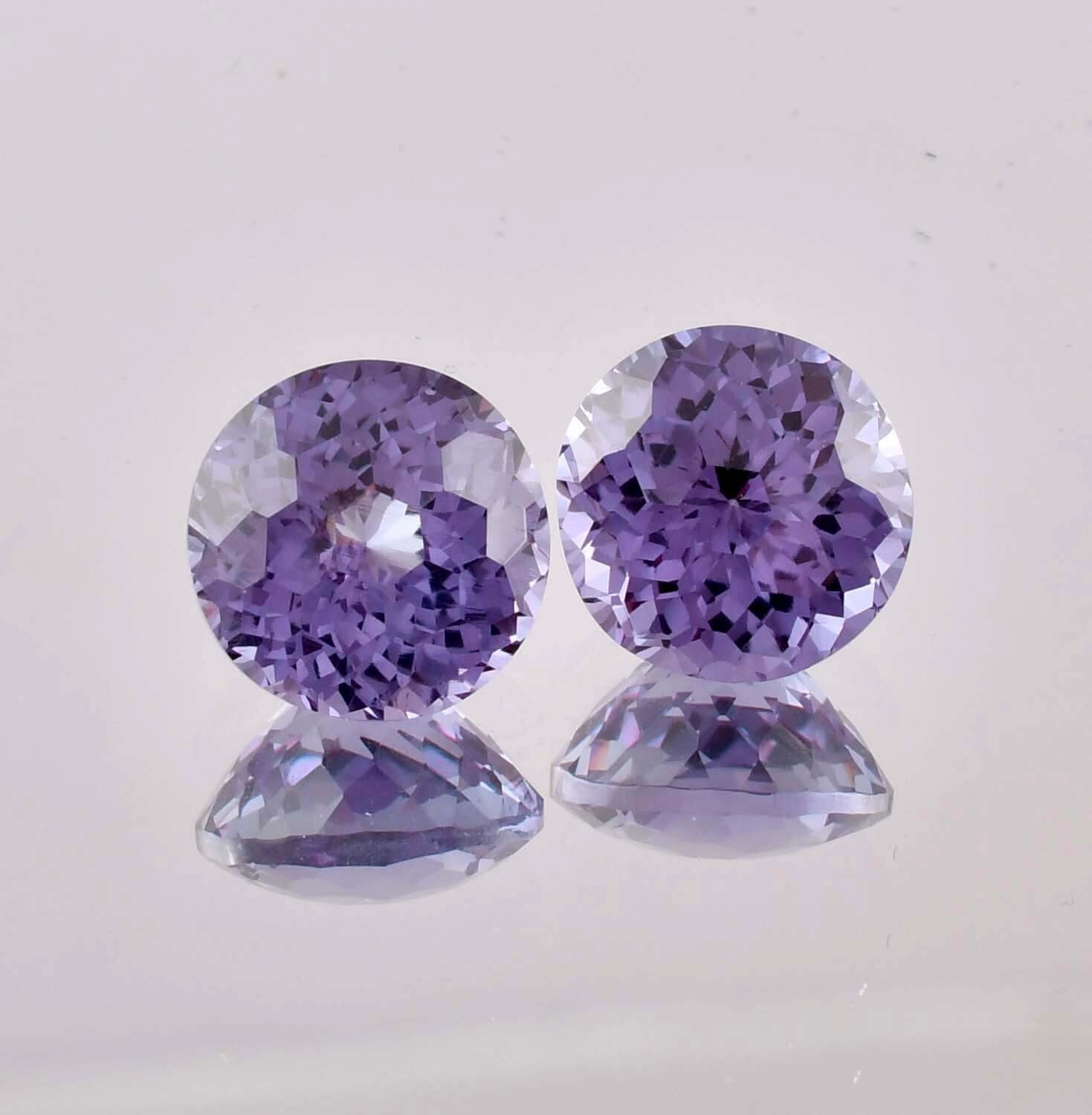 1 Pair 15 x 15 MM Flawless Natural Color Change Alexandrite Gems GIT Certified