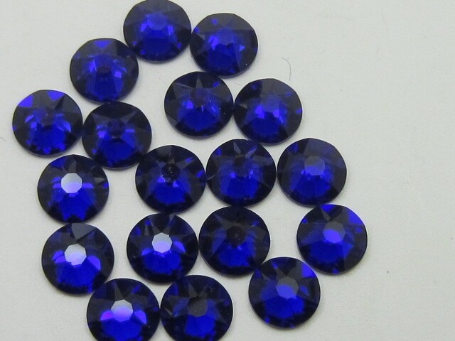 10ss COBALT BLUE (viva) HOT FIX PRECIOSA Rhinestones 1gr
