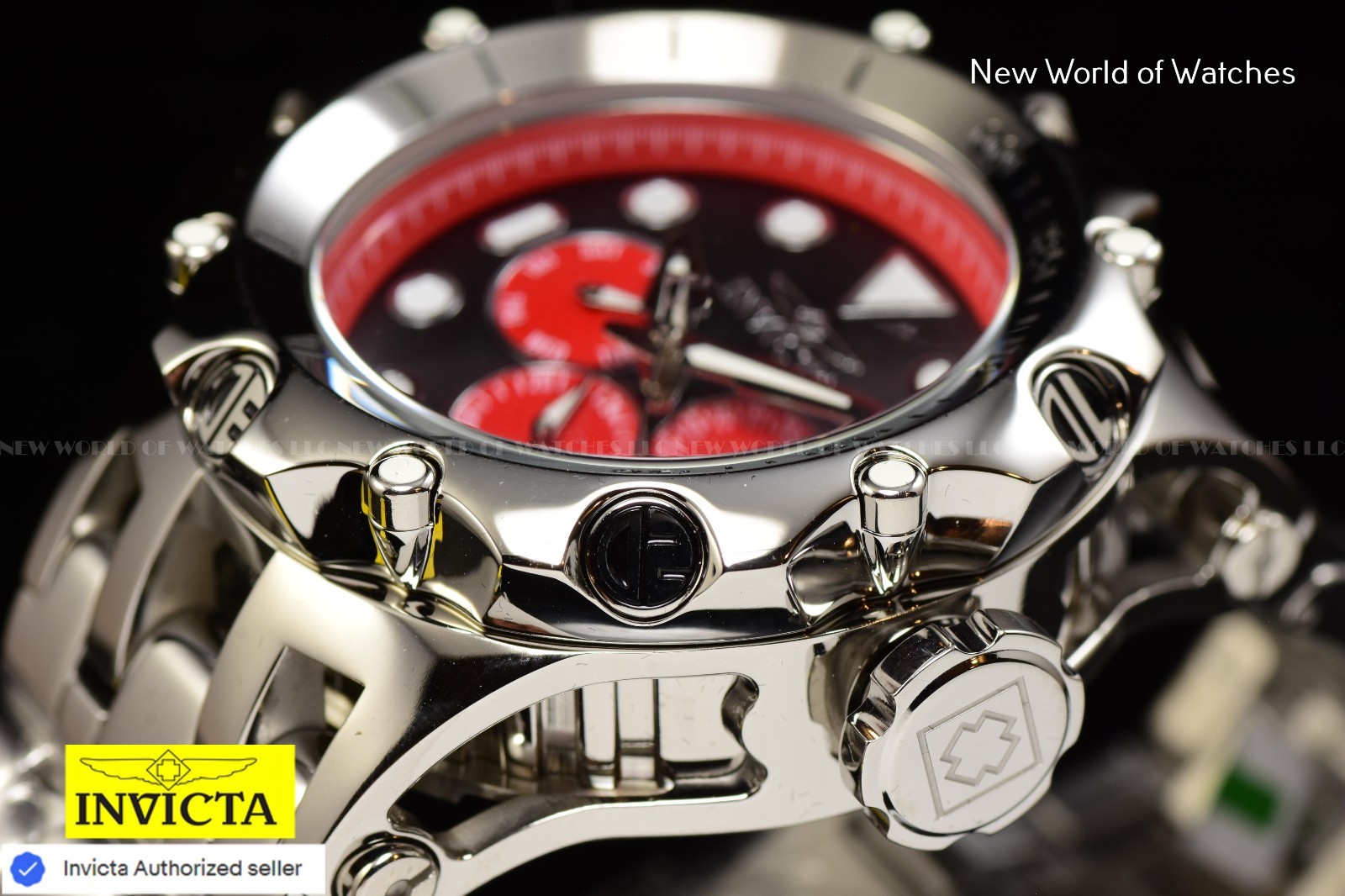 Invicta Specialty Black Dial Chronograph Quartz Brown Leather Band Men’s Watch