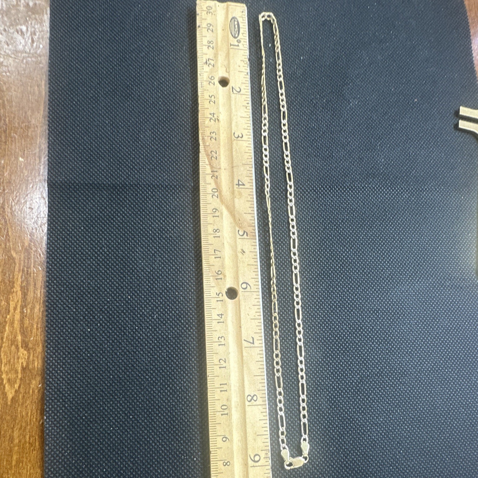 14 k solid Gold 18inches Figuro Diamond cut Chain.