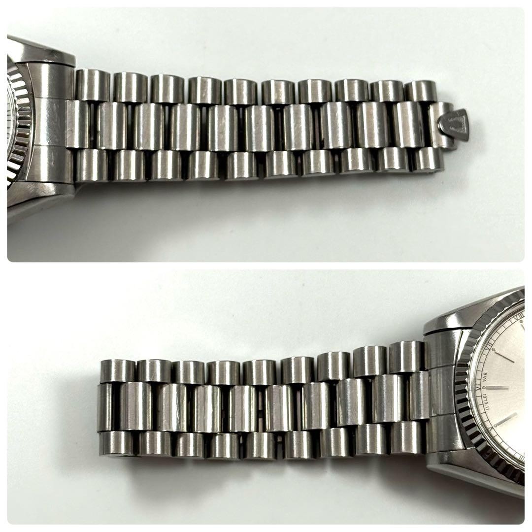 Bulova Super Seville 4410101 Day-Date Automatic Silver Mens Watch Japan 0715496
